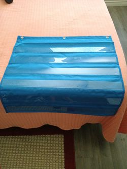 Lakeshore Blue Space -Saver Pocket Chart (6 rows of clear pockets) 26 & 1/2 X 28 & 1/2)