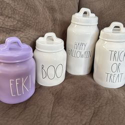 Rae Dunn halloween canisters