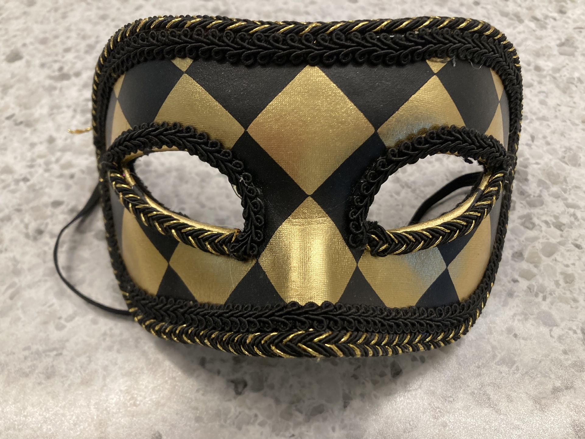 Gold & Black Harlequin Mask