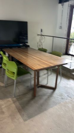 Solid wood dining or conference table