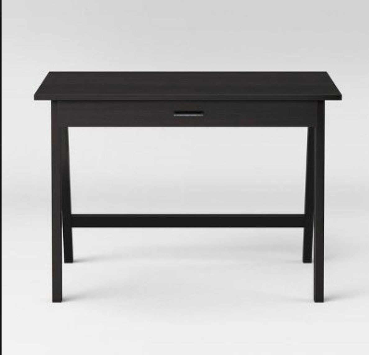 Paulo Wood Writing Desk with Drawer Black -