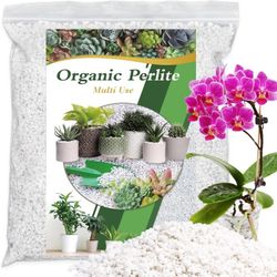 Perlite, 10QT Premium Organic Perlite for Plants, Enhances Soil Drainage and Aeration, Perfect Perlite for Plants Indoor & Outdoor