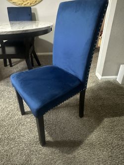 4 Blue Chairs