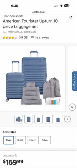 Shop Samsonite American Tourister Upturn 10-piece Luggage Set Item (contact info removed) | Model 159188-A382