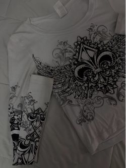 White long sleeve top