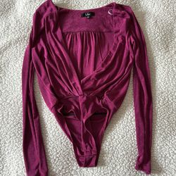 Lulus XS Bodysuit Fuscia