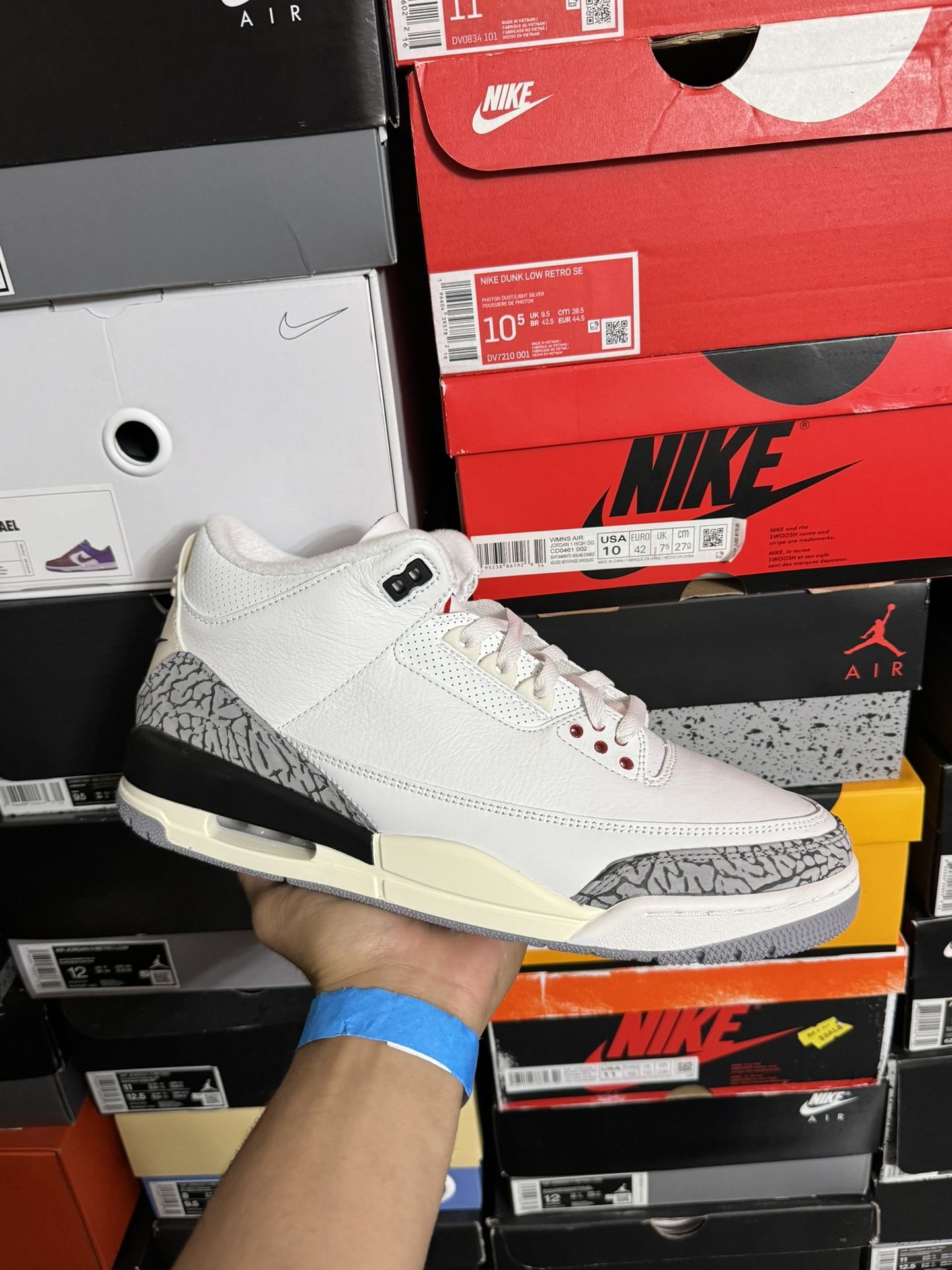 DS Jordan White Cement Reimagined 3s size 11.5