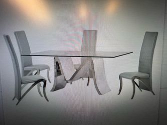 stainless steel and glass