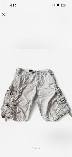 Old Navy cream cargo shorts Size 32" #cargo #summer