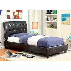 Twin Size bed Frame with Bluetooth Speakers 🔊 @Elegant Furniture