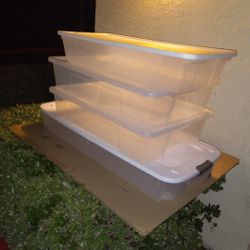 4 Plastic Containers 