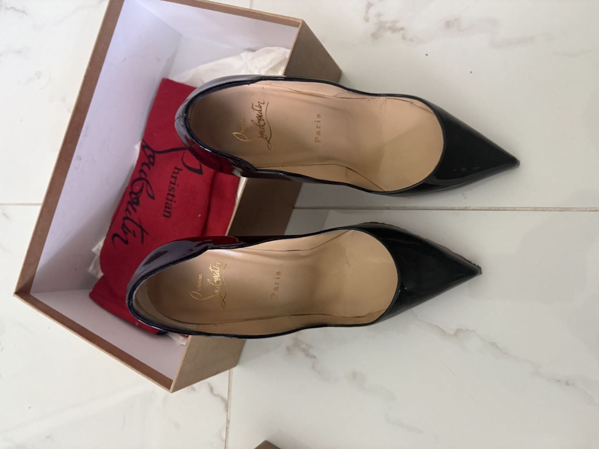 Christian Louboutin Black, Hot chick 100 patent
