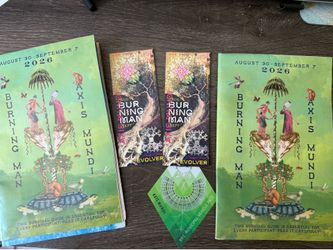Burning man tickets + vehicle pass