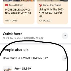 2023 Ktm 125 Sx OBO Serious Only