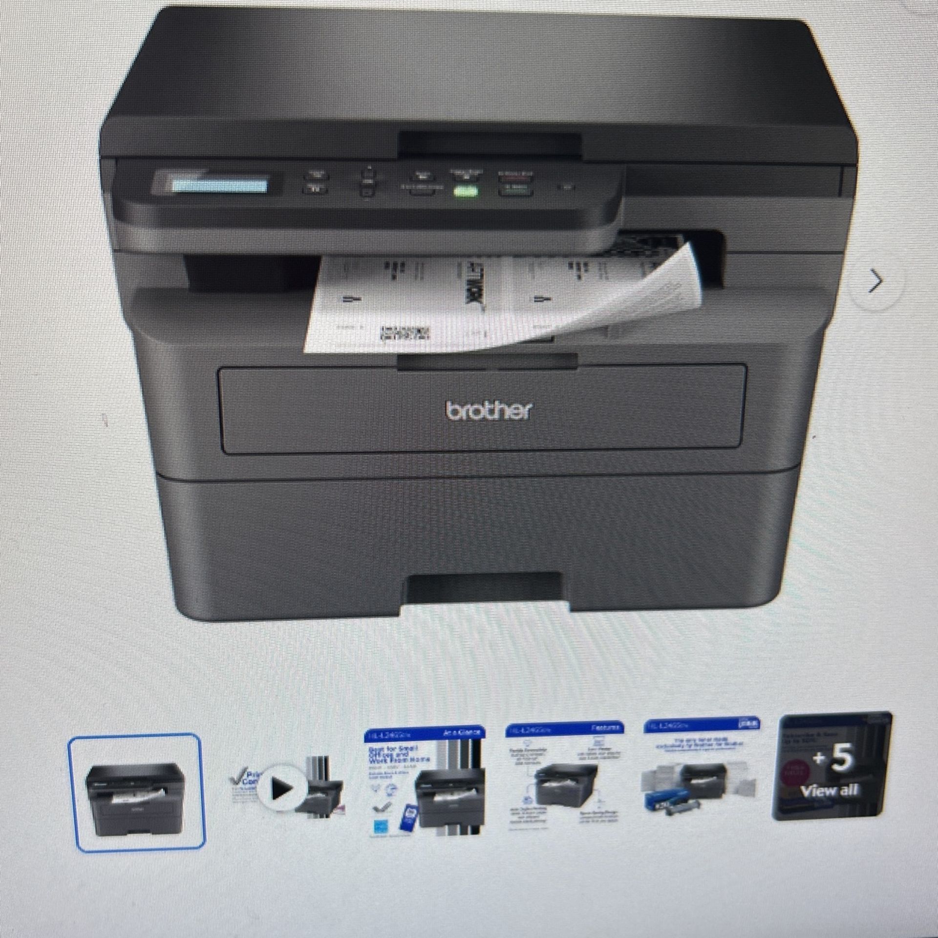 Brother, black and white laser printer