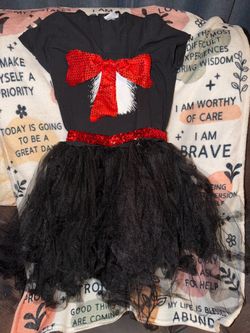 Girls Black Tutu Cat in the Hat Costume Dress size large