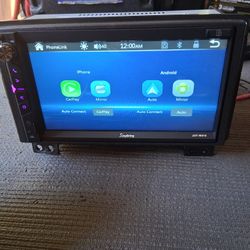 Double Din Car Stereo with Apple Carplay, Android Auto, Dash Cam, Bluetooth, 4-Channel RCA, 2 Subwoofer Ports, 7" HD Capacitive Touchscreen Car Radio,