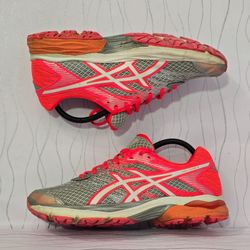 Zapatillas Asics GEL-Flux 4 Running Mujer Talla 9 US Ancho D Gris Rosa T794Q