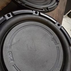 2 Polk Audio DB 1042 SVC DB+ Series shallow-mount 10" 4-ohm subwoofers