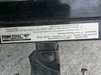 Harbor Freight Tools Drill Press Work Support Kit