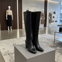 Ann Taylor Florence Black Leather Knee-High Boots – Size 8.5 – New in Box