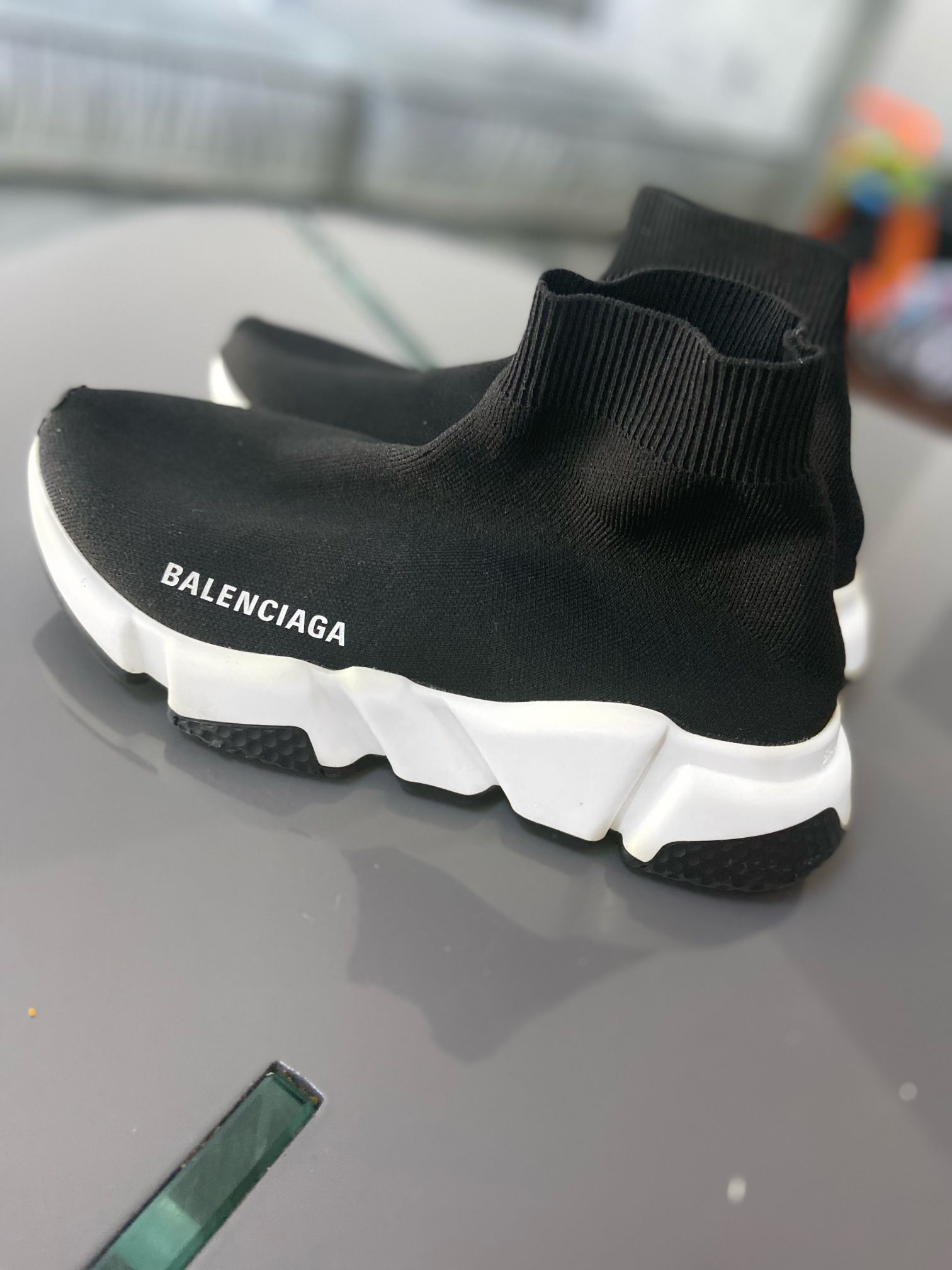 BALENCIAGA Speed Trainer Sock Sneakers Black Slip-On Sneakers AUTHENTIC - 36 (6W) for Sale in Los - OfferUp