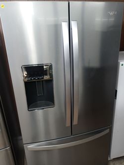Whirlpool stainless steel french door refrigerator - Free delivery