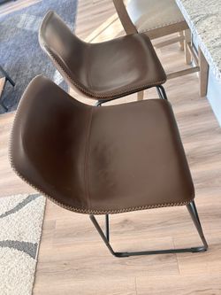 Leather barstools