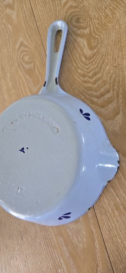 Vintage Enameled Cast Iron Skillet