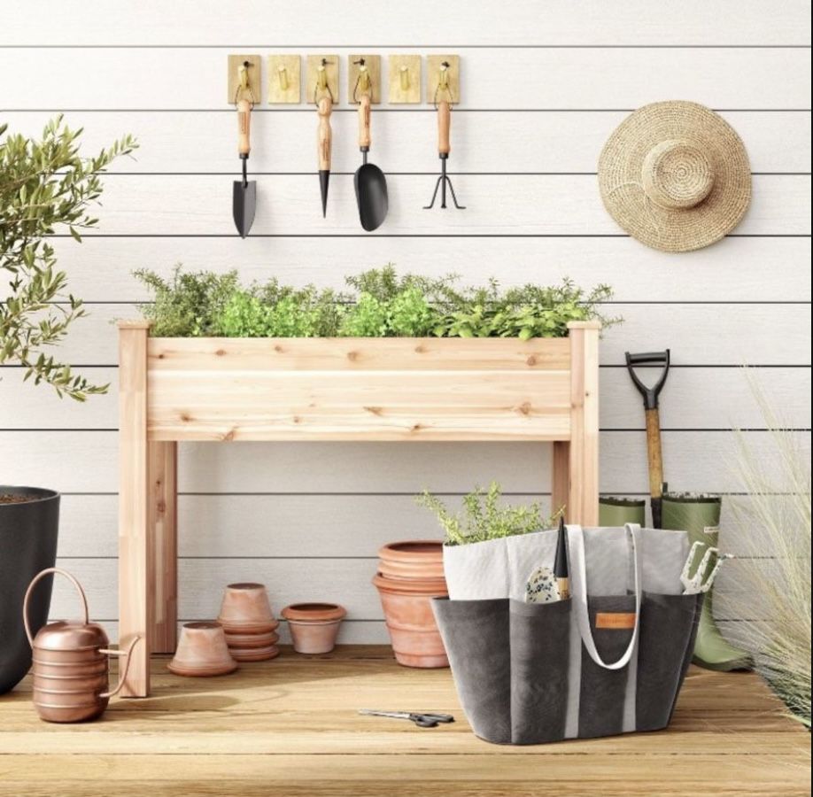 Outdoor raised garden bed