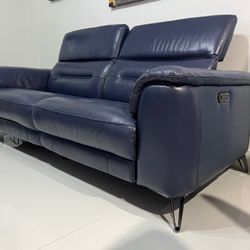 Blue Recliner Sofa $795
