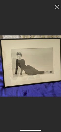 Custom Framed Audrey Hepburn Vintage 12” By 16”