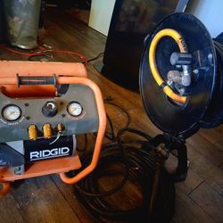 Ridgid Air Compressor With Hose +Reel