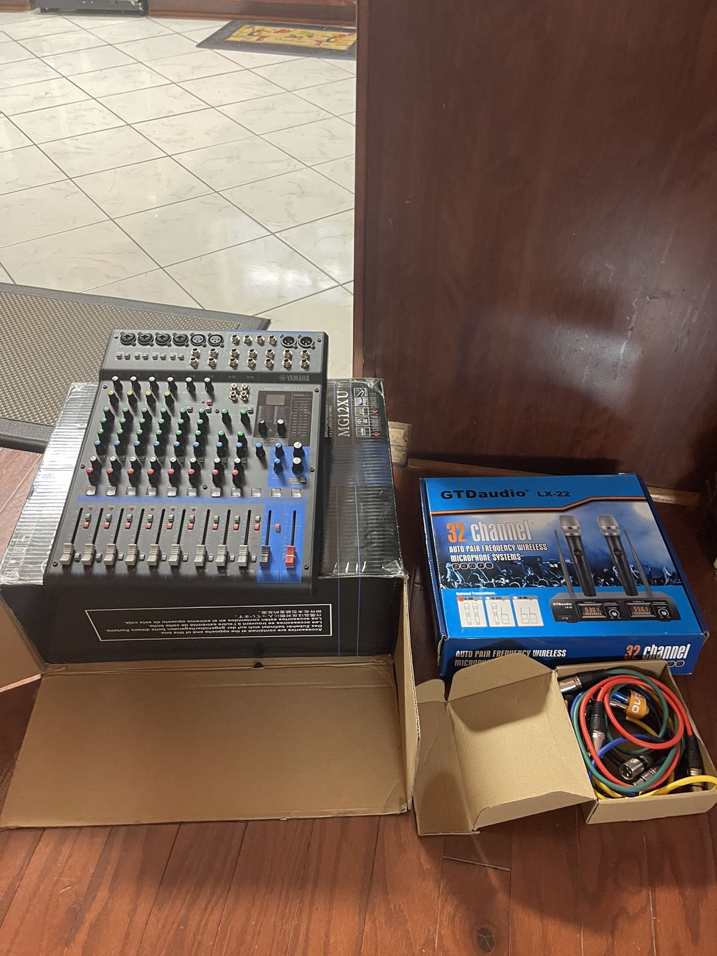 Speakers Plus Mixer, Microphones And Cables