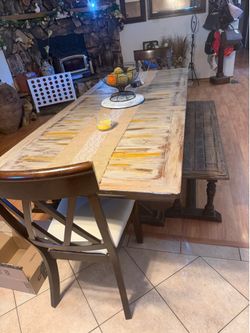 Rustic dining table