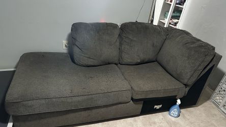 Grey Sectional with matching Ottoman/Storage