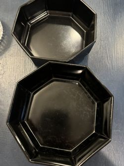 2 Octagon Glass Bowls Arcoroc France Octime 