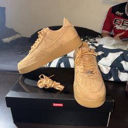 Nike Air Force 1 Low SP Supreme Wheat Sz 9.5