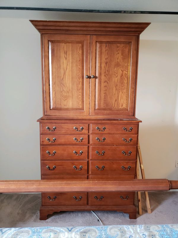 Keller Solid Oak Wood King Size 7 Piece Bedroom Set for Sale in