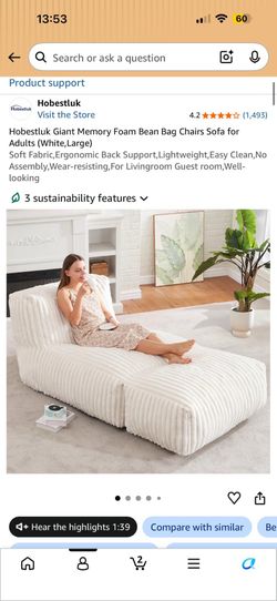 Withe large couch