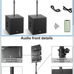 RECK CLUB-8000 18 pulgadas 8000W P.M.P.O estéreo DJ/sistema de altavoces PA alimentados Set combinad