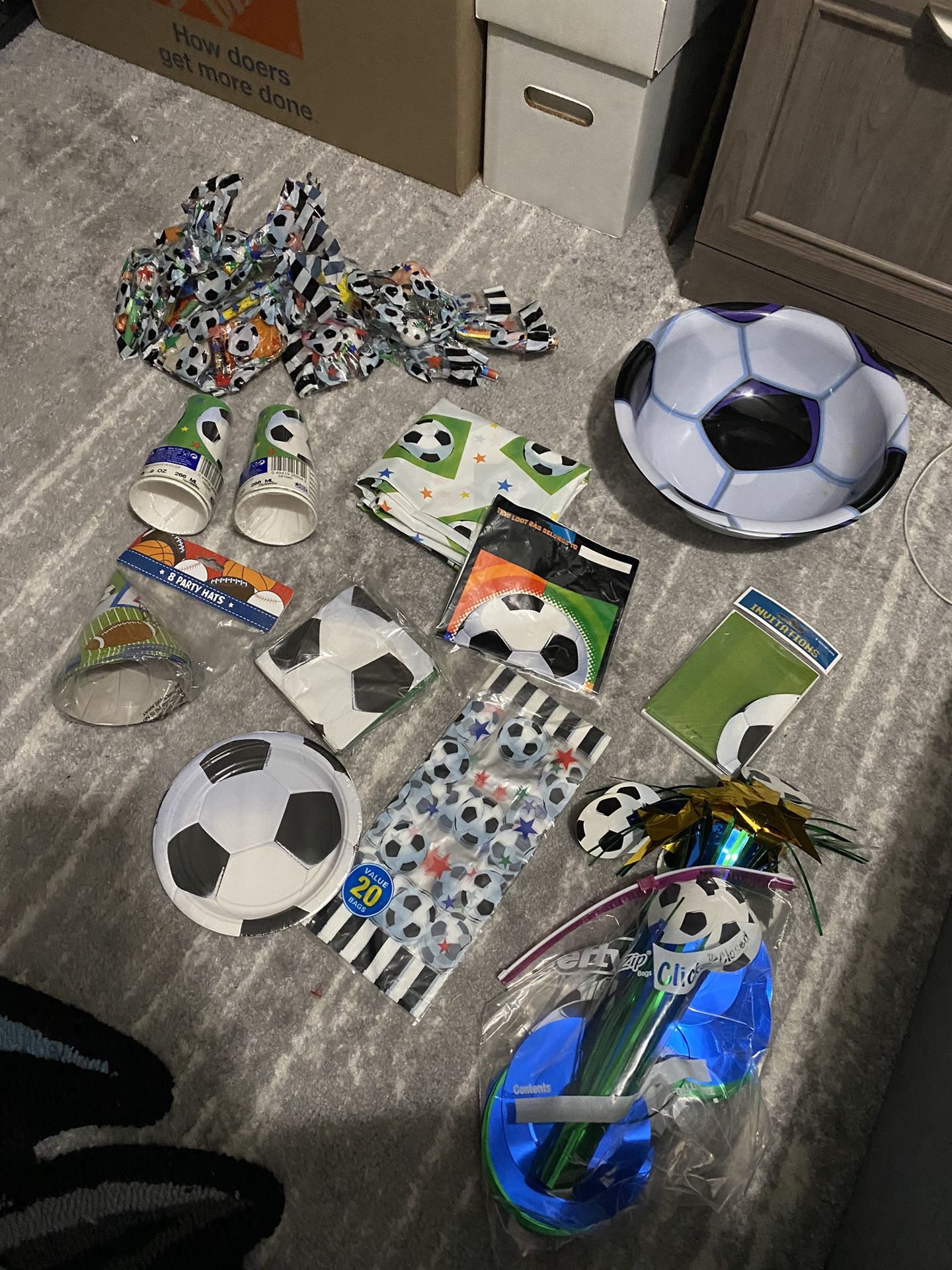 Kid Birthday Decor Party Decor Kit Soccer Theme