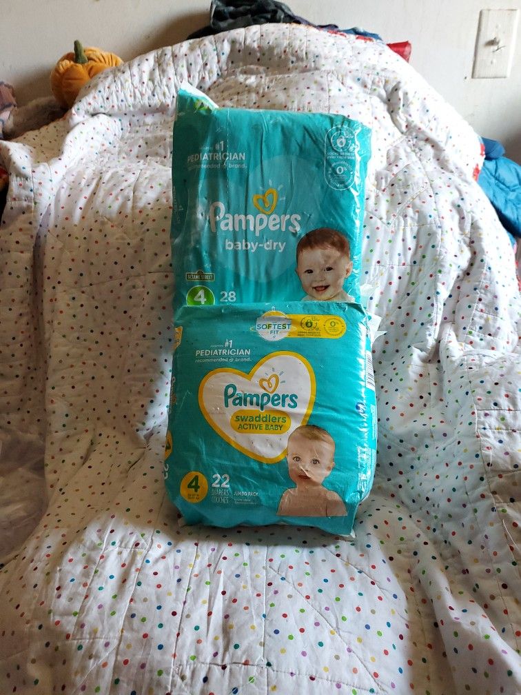 Pampers Swaddlers Diapers Size 4.
