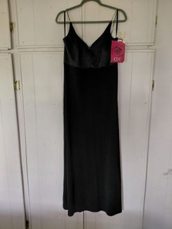 Black Dress with Rhinestone Straps