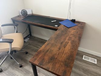L Shaped Wooden Work Desk