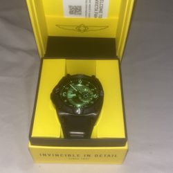 Black Glow In The Dark Invicta Watch 