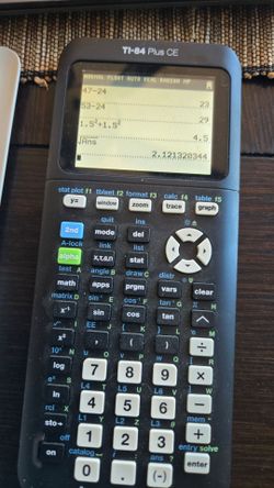 TI-84 Plus CE calculator with case