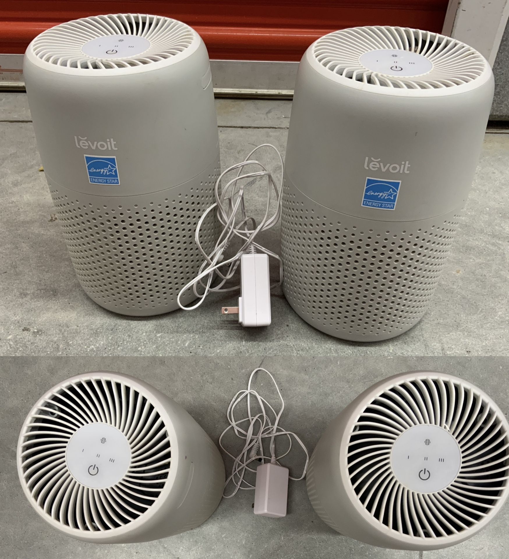 💚 2 LEVOIT Air Purifiers w/ Aromatherapy, 3-in-1 Filter Cleaner with Fragrance Sponge for Better Sleep, Gray... Value $50