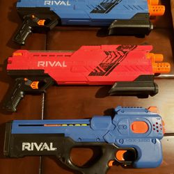 3 Nerf Rival Guns