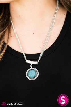 Silver/aqua blue necklace with earrings new